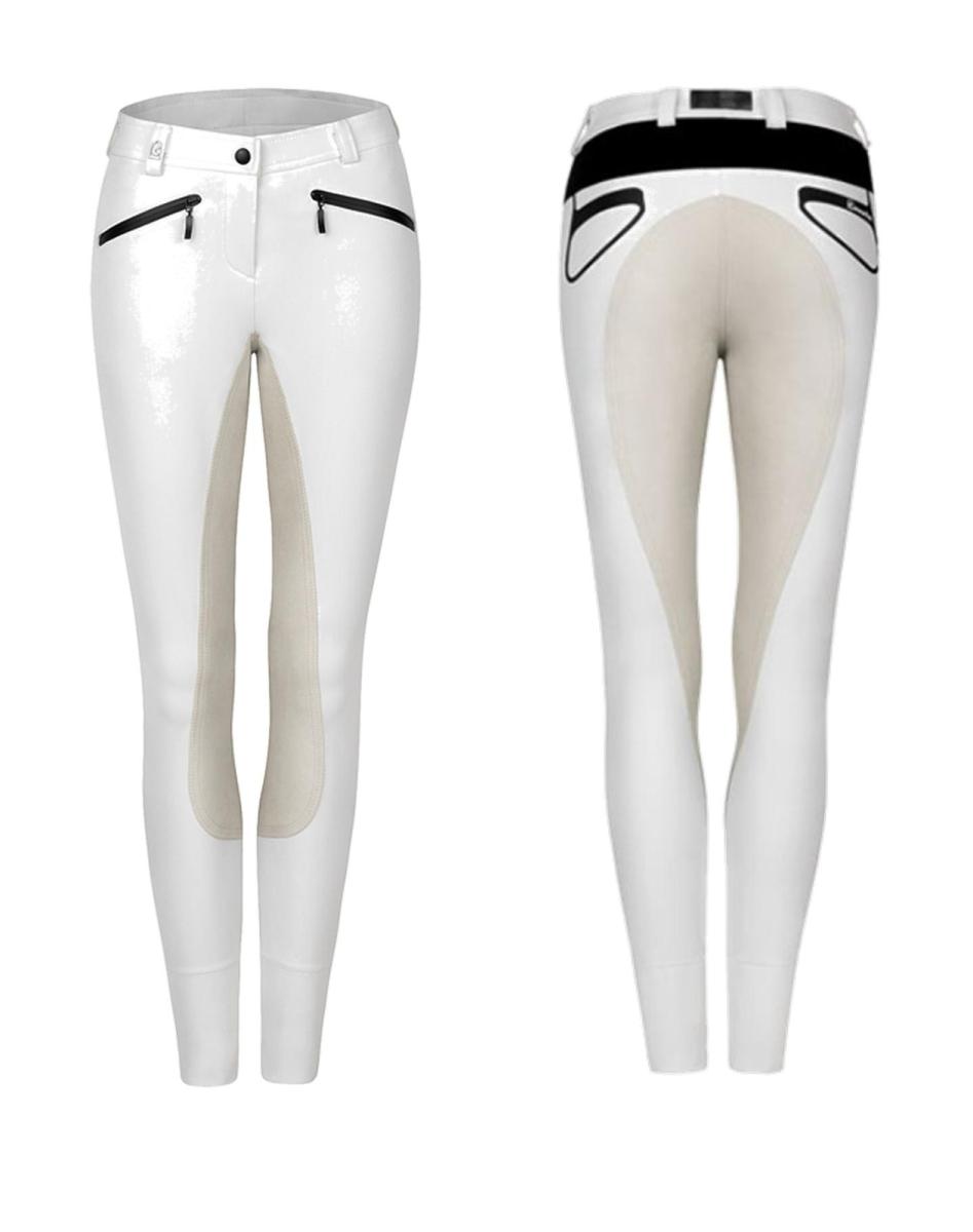 cavallo ladies fullseat breeches, softshell " CABANA ",  white