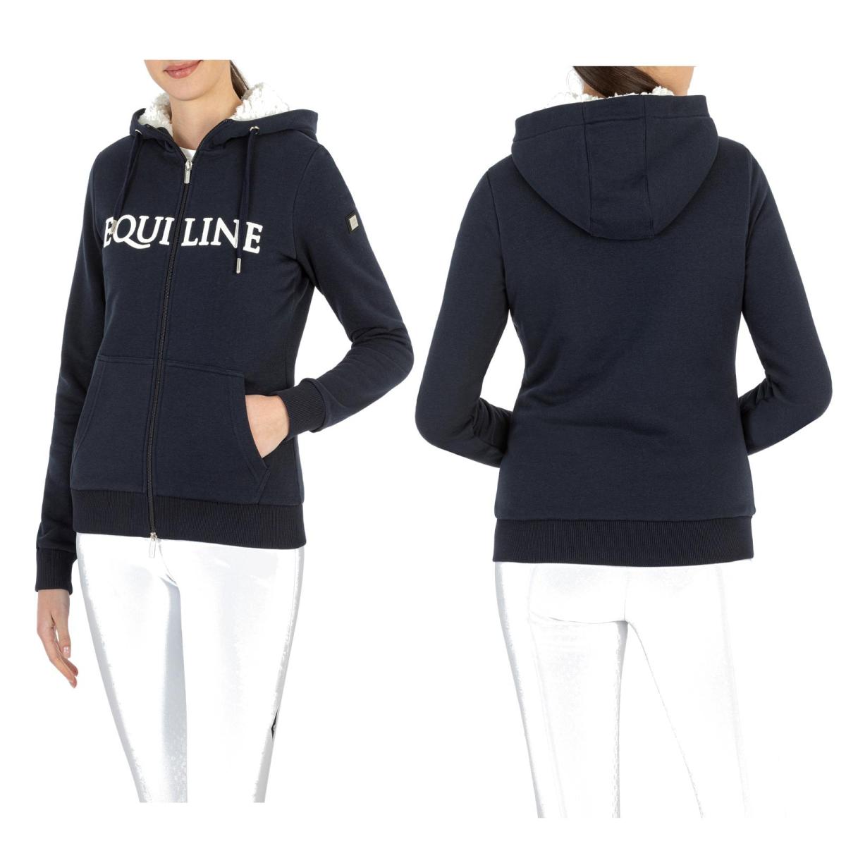 Equiline Sweatjacke mit Kapuze " EQ_CELASTEC " mit ÖKO - Innenfell