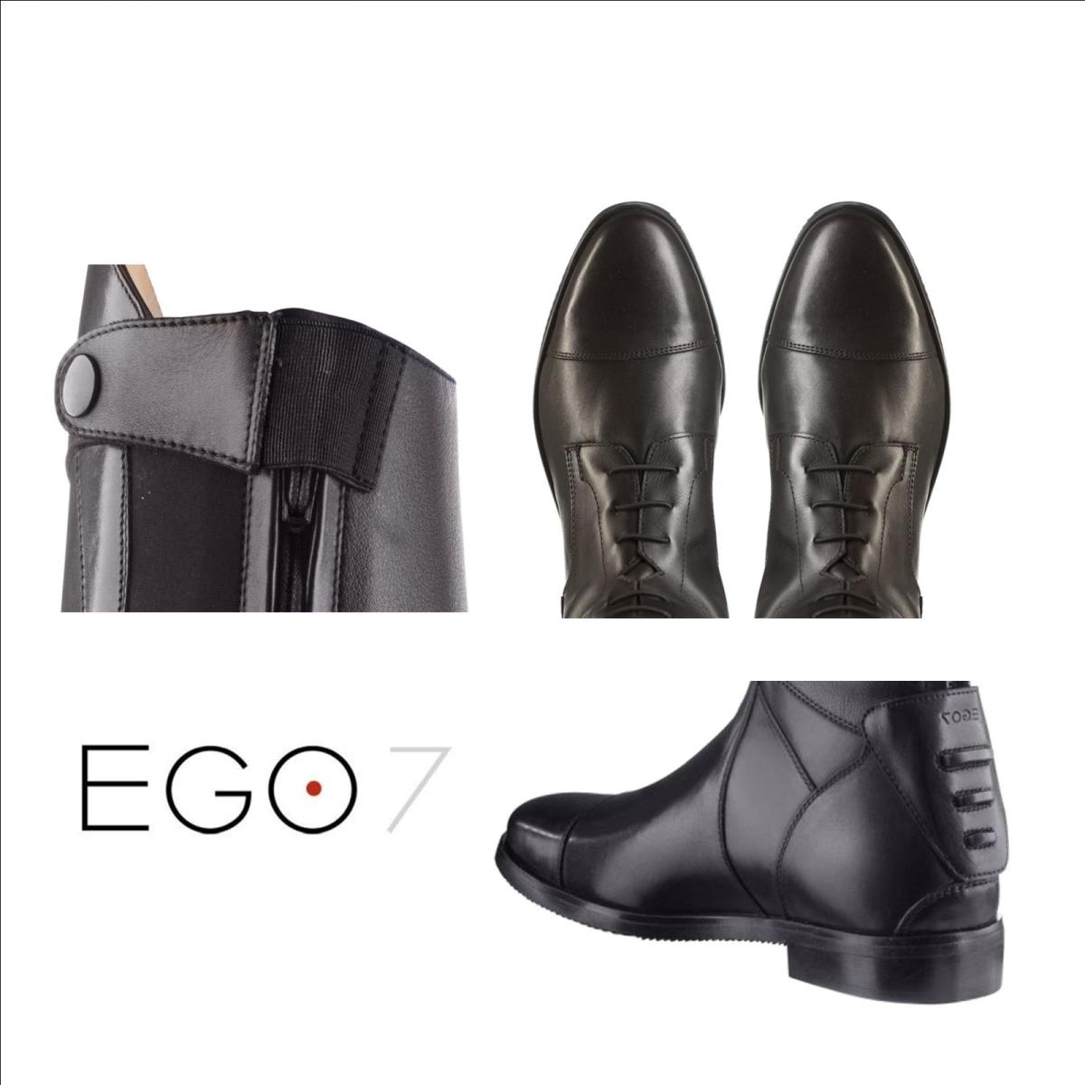 EGO 7  Reitstiefel " KL_ORION " , Lederreitstiefel mit Schnürung