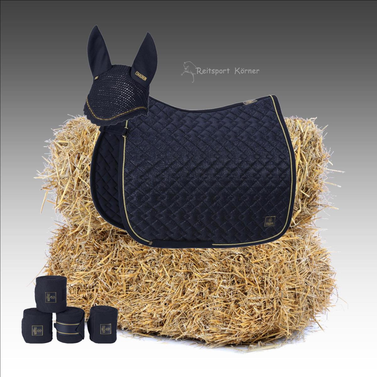 Eskadron HERITAGE Schabracke " GLITTER - MESH " im Set, navy, Dressur