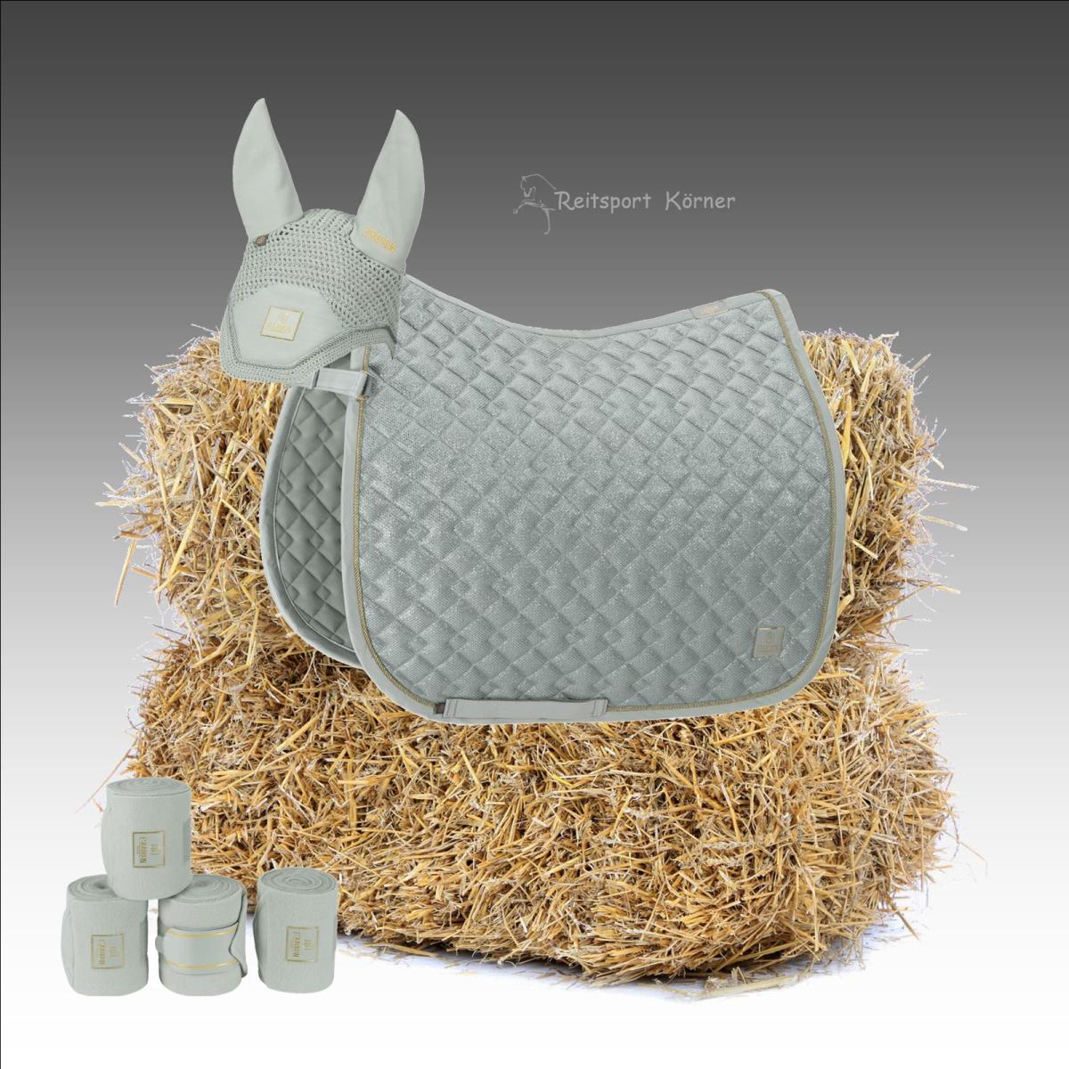 Eskadron HERITAGE Saddle Cloth " GLITTER - MESH " in Set, sea salt, Dressage