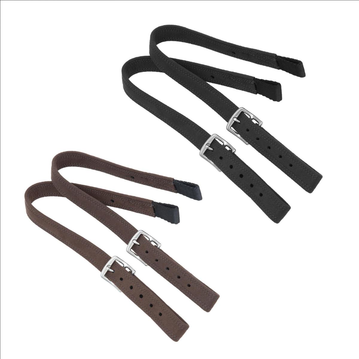 Kieffer Dressurbügelriemen, Monosteigbügelriemen Velourleder, 25mm breit, 1 Paar