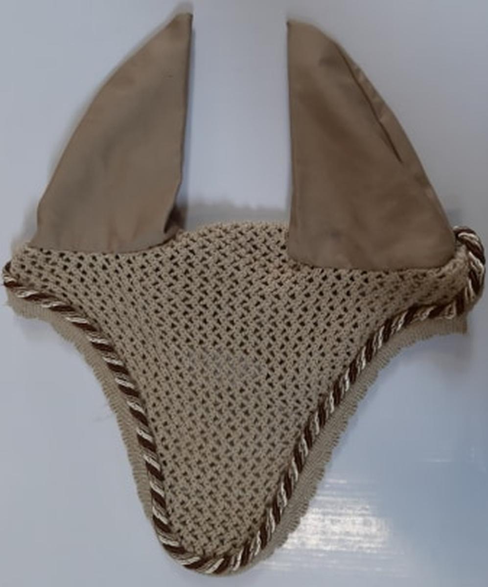 Kieffer Fliegenhaube mit gedrehter Kordel, beige, Warmblut