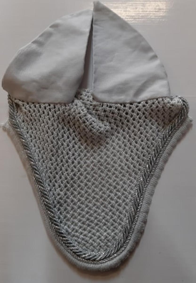 Kieffer Fliegenhaube mit gedrehter Kordel, silber, Warmblut