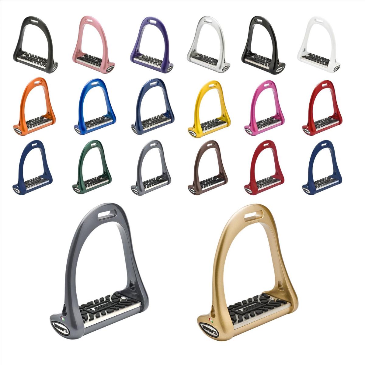 LORENZINI Stirrups " TITANIUM ", Dressage, Rubber Plate