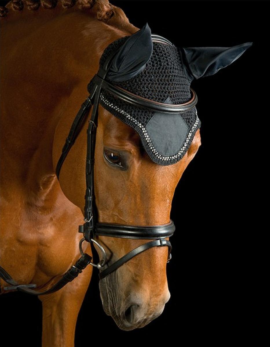 Kavalkade Fliegenhaube " STRASS " , Fliegenohrenschutz