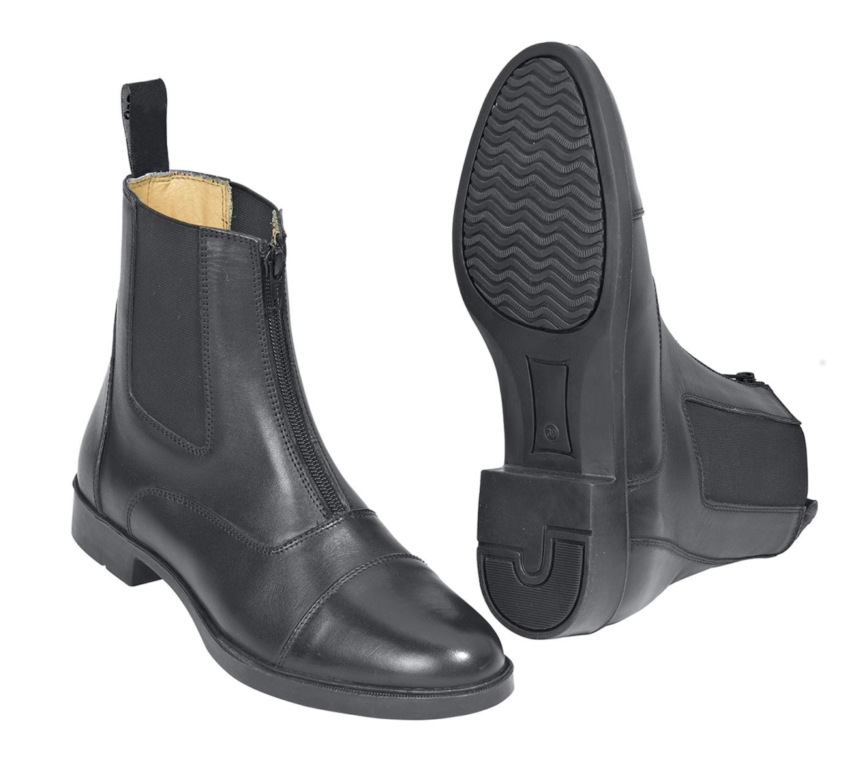 Busse Lederstiefelette, Jodhpur-Stiefelette " PROZIP " aus weichem Rindsleder, schwarz