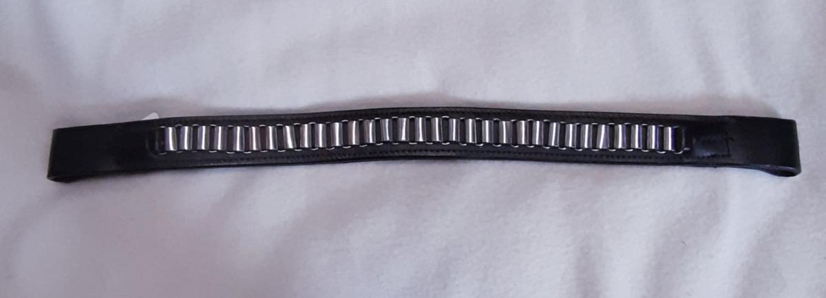 Stirnriemen mit Kette, Stirnband, schwarz, ca. 46cm