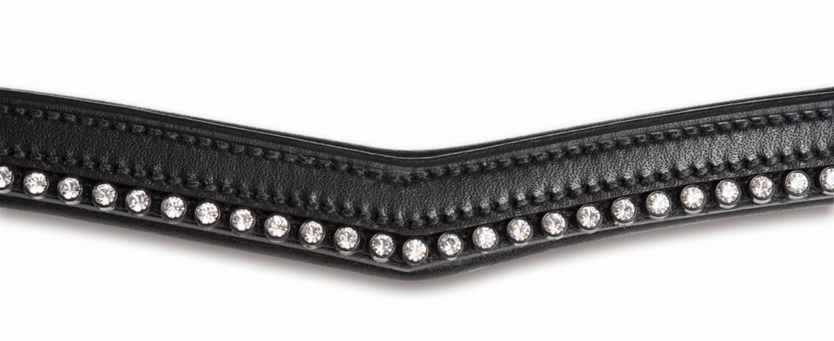 Kieffer Snaffle Bridle  " CASSIOPEIA " , flash with chin pad