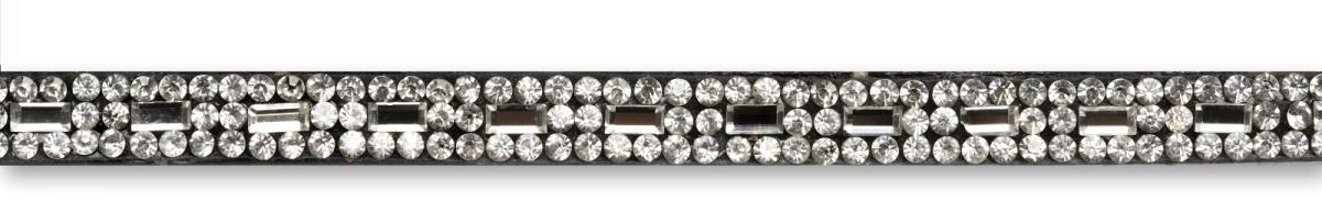 Kieffer Snaffle Bridle  " ESTELLE " , flash with chin pad