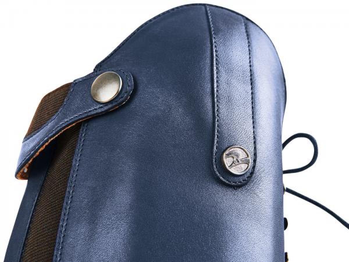 Busse Lederreitstiefel mit Schnürung vorne, Reitstiefel " LAVAL " blau