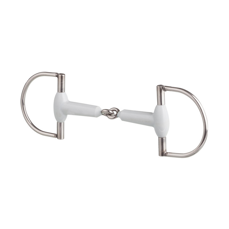 beris Kunststoffgebiss, D-Ring mit Olivenkopfstange, einfach gebrochen