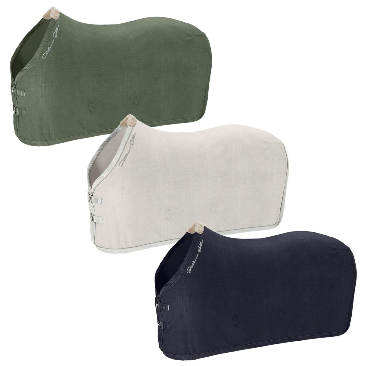 Eskadron Platinum Abschwitzdecke " FLEECE STAMPED " , ashgreen, pearlgrey, navy