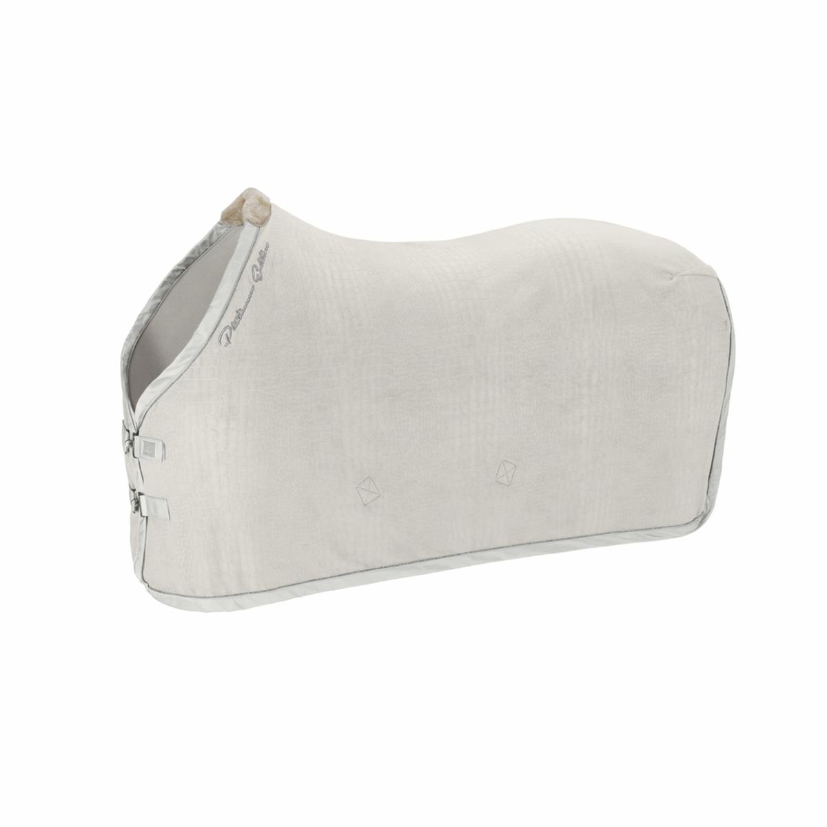 Eskadron Platinum Abschwitzdecke " FLEECE STAMPED " , ashgreen, pearlgrey, navy