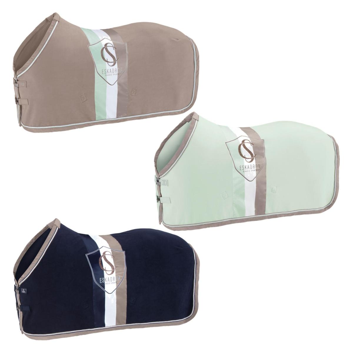 Eskadron Abschwitzdecke " FLEECE STRIPE ", beidseitig vertikale Streifen, SHETTY
