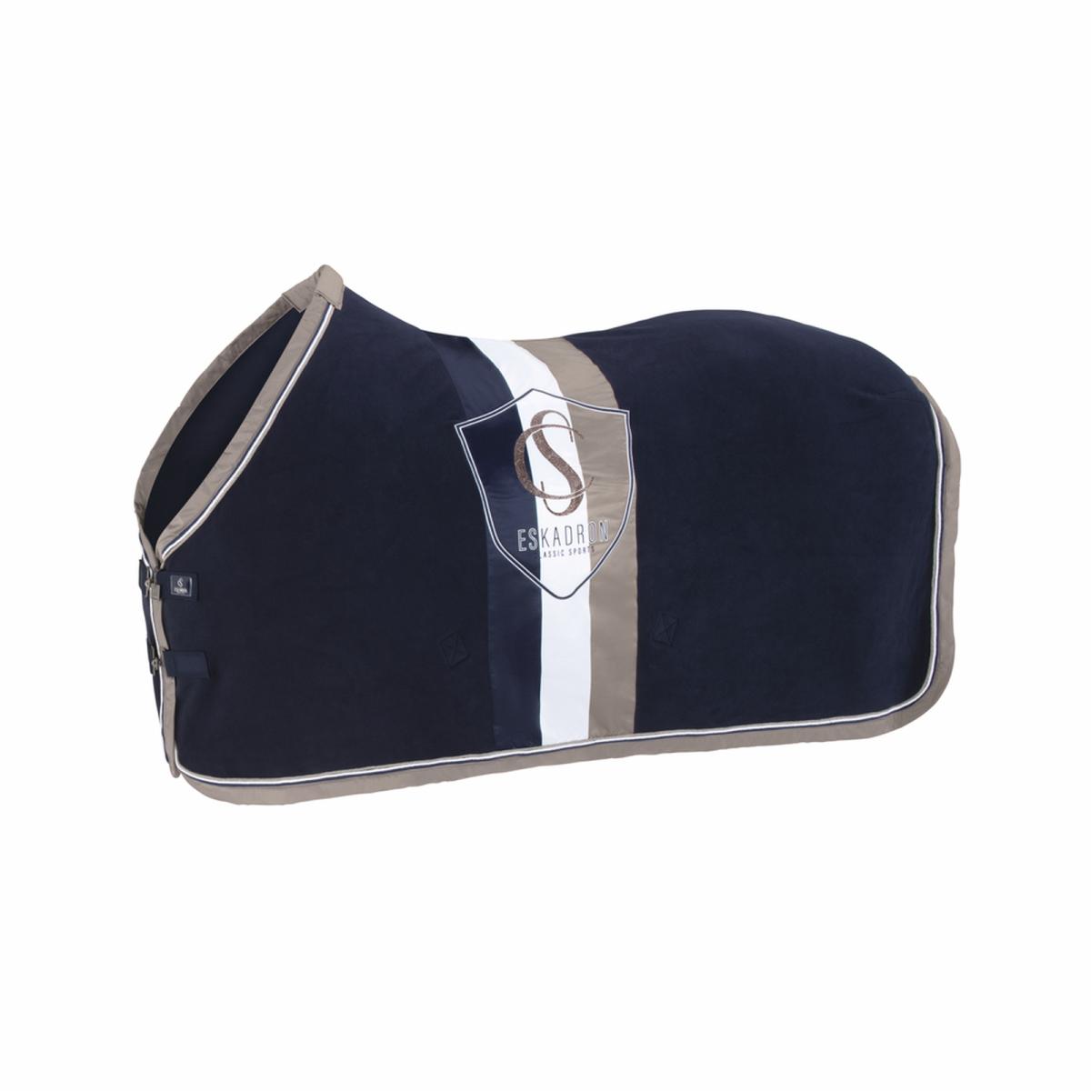 Eskadron Abschwitzdecke " FLEECE STRIPE ", beidseitig vertikale Streifen, SHETTY