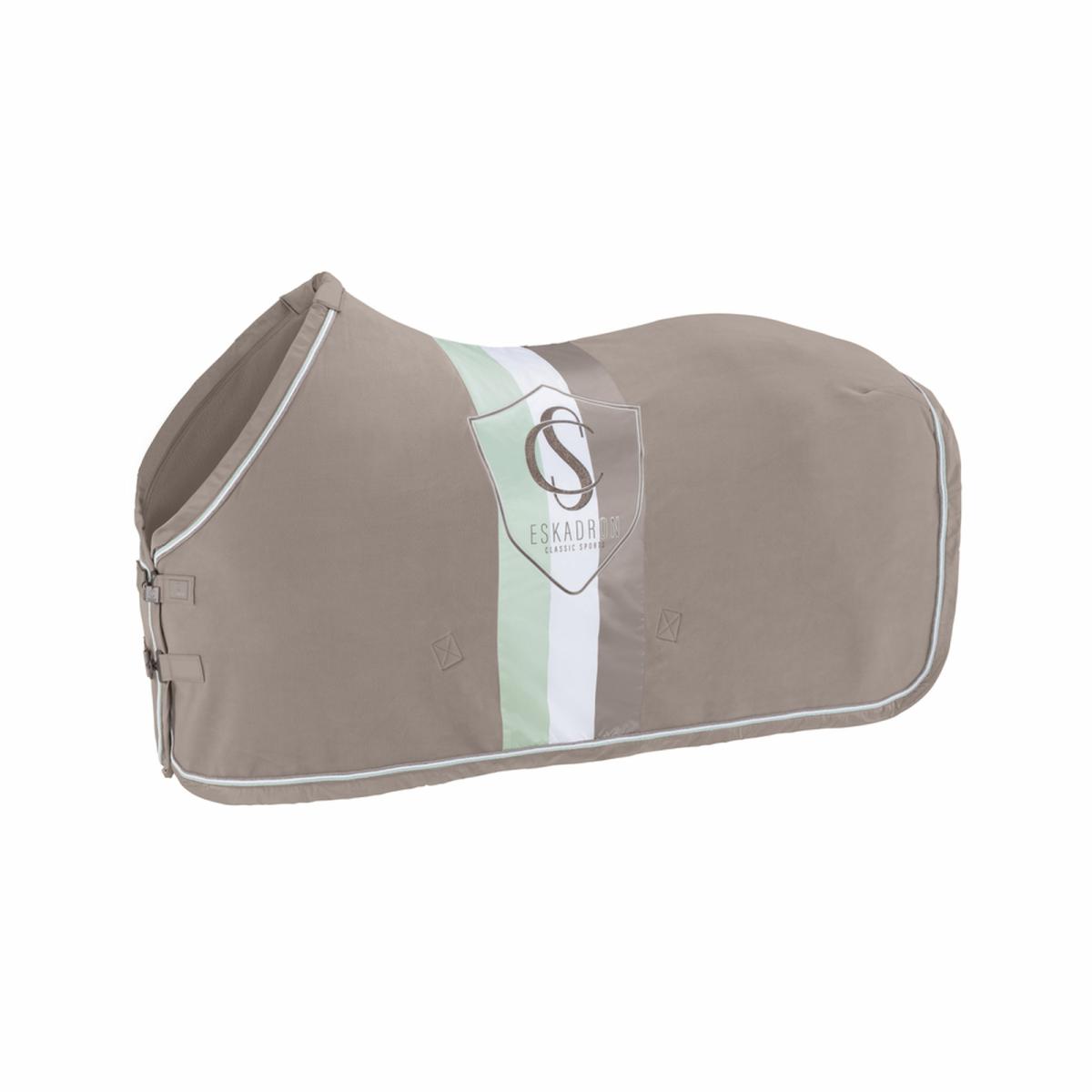 Eskadron Abschwitzdecke " FLEECE STRIPE ", beidseitig vertikale Streifen, SHETTY