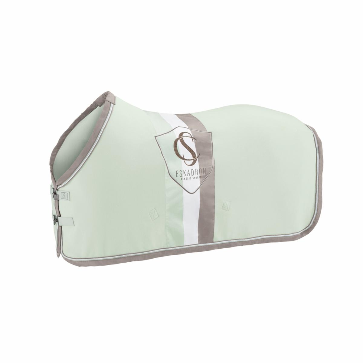 Eskadron Abschwitzdecke " FLEECE STRIPE ", beidseitig vertikale Streifen, SHETTY