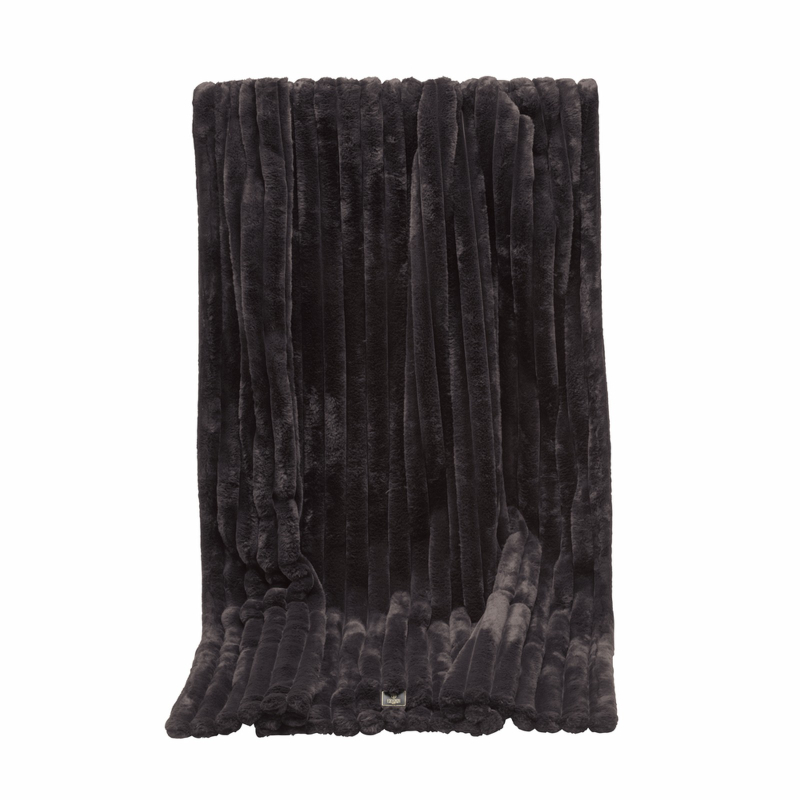 Eskadron Heritage Couch Rug " COSY " , black-truffle