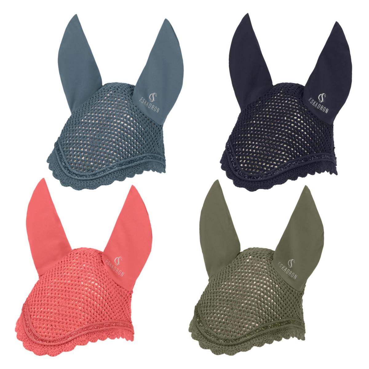 Eskadron Classic Sports Fliegenkopfschutz Fly Hood, Fliegenohren " JEWEL " mit Kordel, Shetty