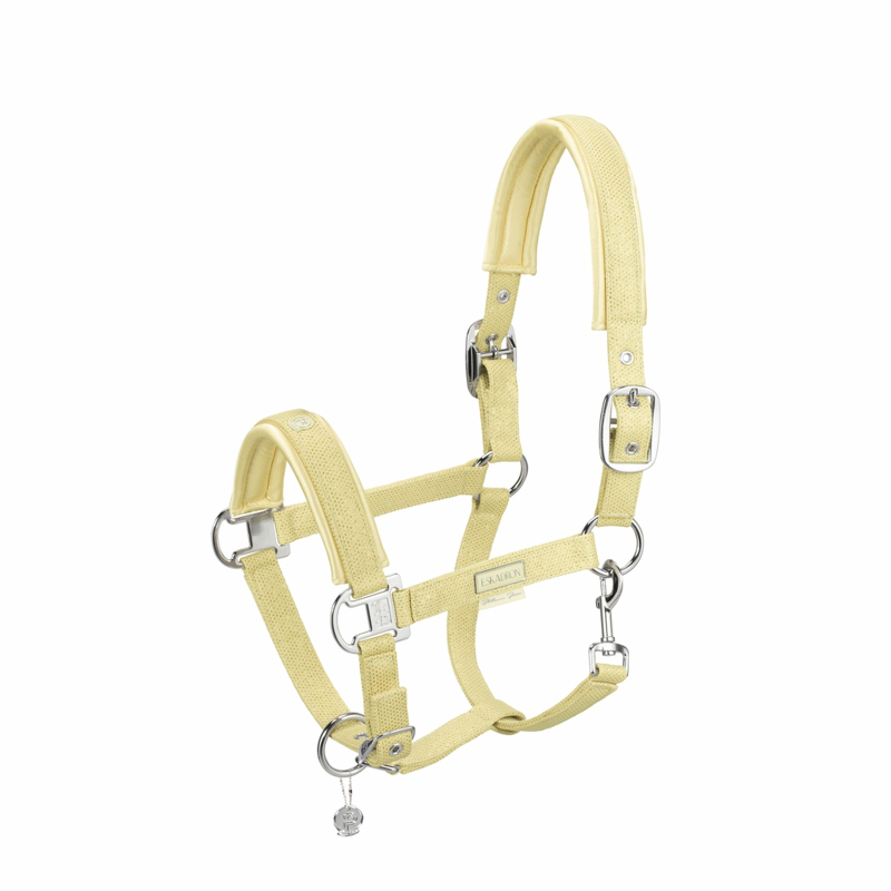 Eskadron Platinum Pure Halfter mit Doppelschnalle " DOUBLE PIN GLITTER MESH "