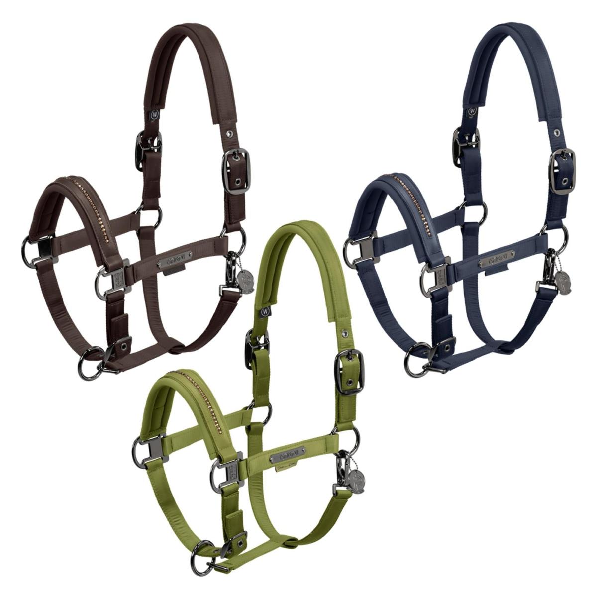 Eskadron Platinum Headcollar " DOUBLEPIN GLOSSY CRYSTAL " Shetty