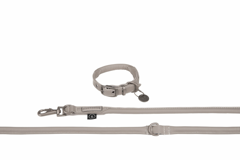 Eskadron Hundehalsbandset, Hundehalsband mit Leine " LEATHER " , Lederhalsbandset