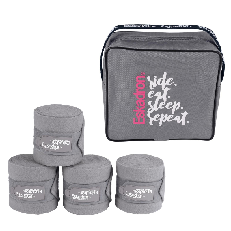 Eskadron Fleecebandagen 4er Set, Bandagen " R.E.S.R. "  Ride - Eat - Sleep - Repeat